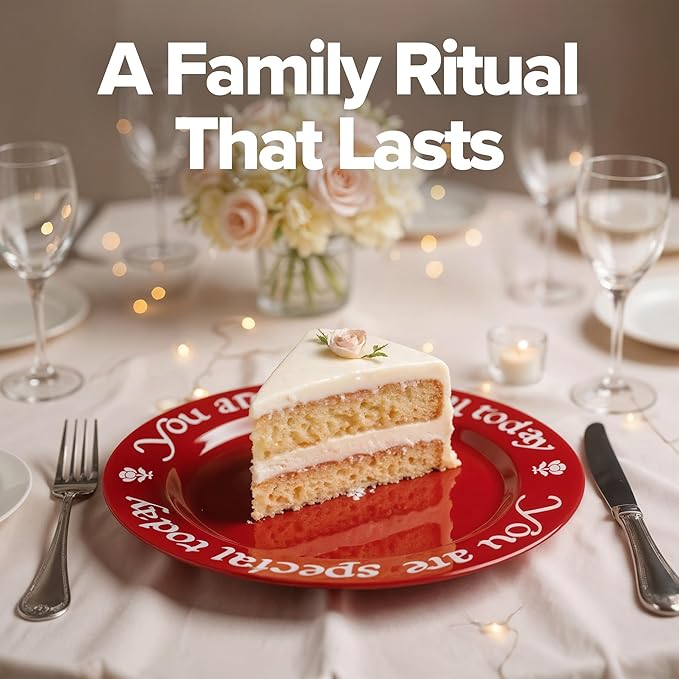 "You Are Special Today" Red Plate – Original Waechtersbach – Celebration Dish – Iconic Gift for Birthdays, Mother's Day & Milestones – German Ceramic Tradition – Dishwasher Safe, Incl. Gift Box