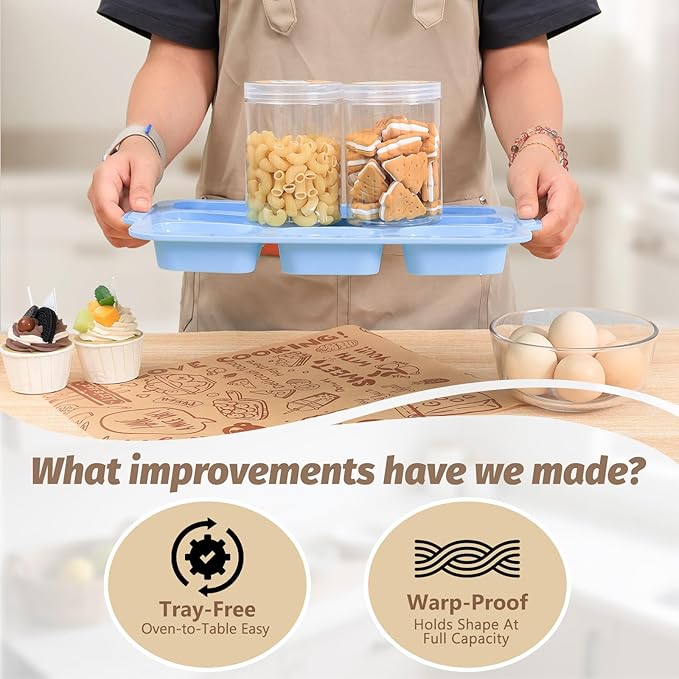 Nonstick Silicone Mini Loaf Pans: 9-Cavity Small Banana Bread Loaf Pans for Baking Cornbread with Metal Frame - Mini Meatloaf Tin for Oven - Brownie Tray for Baker Baking Lover (Blue)