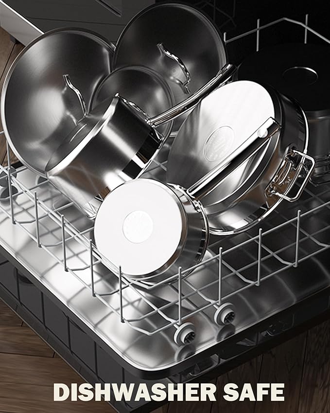Cooks Standard Saucepan with Lid 18/10 Stainless Steel, 3-Quart Professional Sauce pot Mini Milk Pan, Oven Safe 500℉, Compatible with All Stovetops, Silver