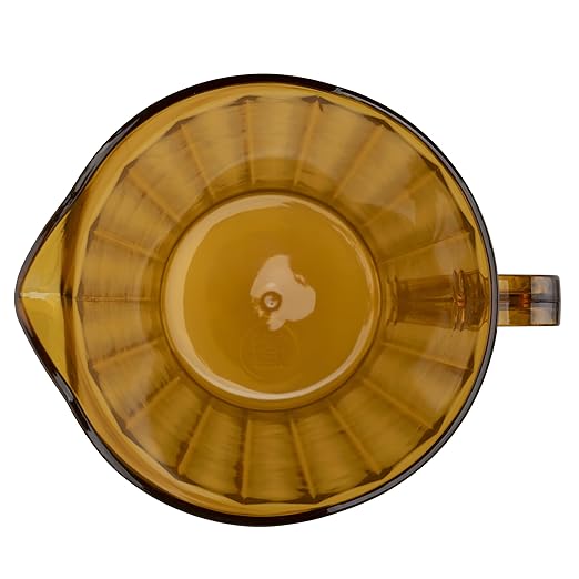 60 oz. Amber Plastic Pitcher, Dishwasher Safe, Break Resistant, for Indoor and Outdoor Entertaining, by G.E.T. P-1064-1-A (Pack of 12)