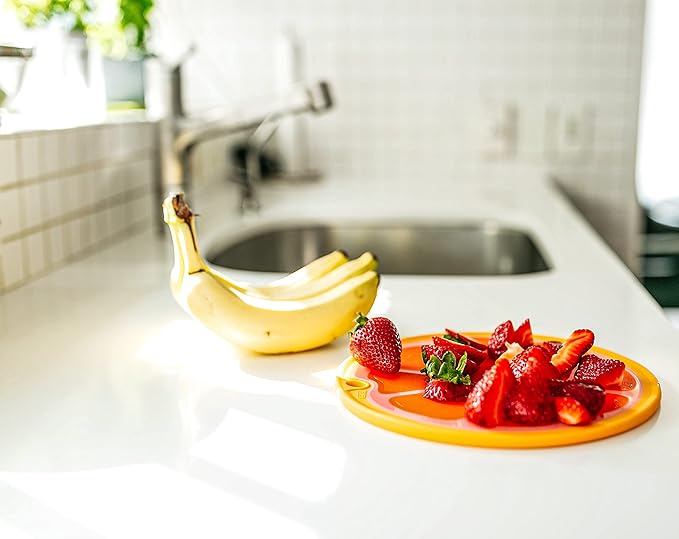 Dexas Citrus Slice Cutting Board/Serving Board 9 inches, Grapefruit