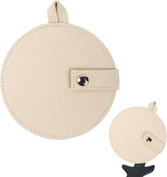 1-Pack Canvas Pizza Cutter Sleeve – Fits Wheels 4” or Smaller, Magnetic Snap, Lanyard for Hanging on Hooks or Rails (Sleeve Only) (Natural Beige)