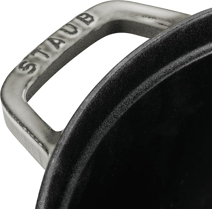 Staub Cast Iron 5.5-qt Round Cocotte - Graphite Grey, Made in France