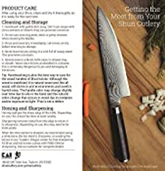 Shun Slimline Knife Block, 6 Slot Knife Holder, Made from Dark-Stained Rubberwood, Kitchen Storage for Professional and Home Chefs