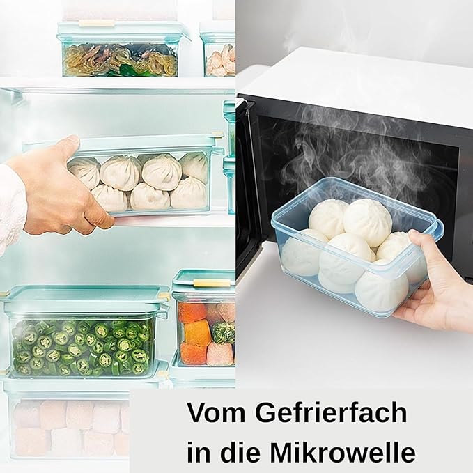 LocknLock HFL104 Freezer Fit Plastic Food Storage Container with Lid for Kitchen, Lunch, Meal Prep, and Leftovers, BPA-Free, Airtight, Leakproof, Microwave, Dishwasher-Safe, 1.65L