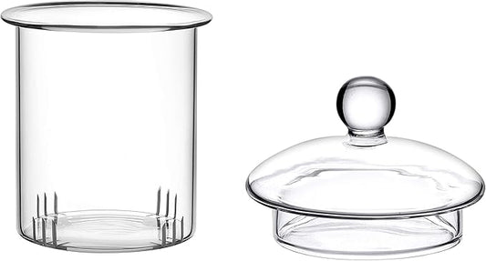 CnGlass Replacement Glass Tea Infuser with Lid for 33.8oz/40.6oz Teapot,Borosilicate Glass-Odor and Stain Free