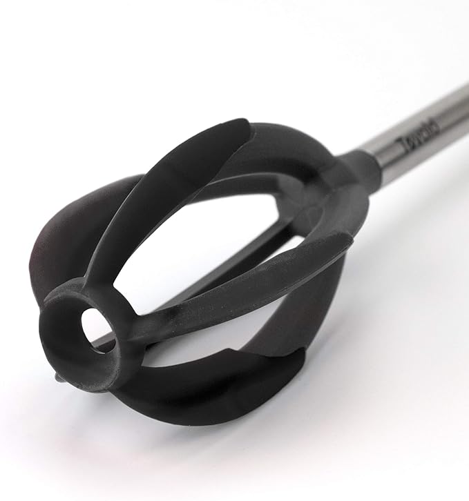 Tovolo Better Batter Tool (Charcoal) - Silicone & Stainless Steel Kitchen Gadget for Mixing Pancake, Waffle, Cake, Muffin, & More Baking Batters / BPA- Free & Dishwasher-Safe