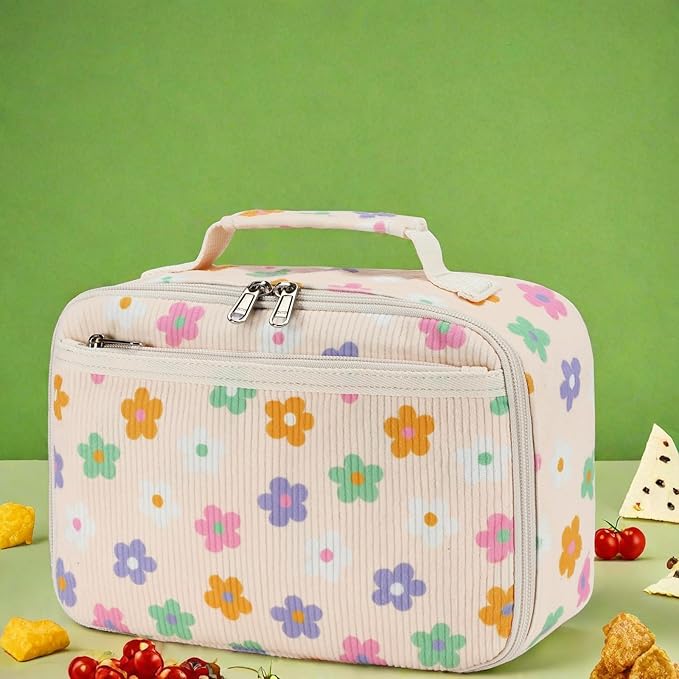 LEDAOU Lunch Box Kids Insulated Lunch Bag Girls Boys Toddler Reusable Lunchbox for School Picnic Hiking