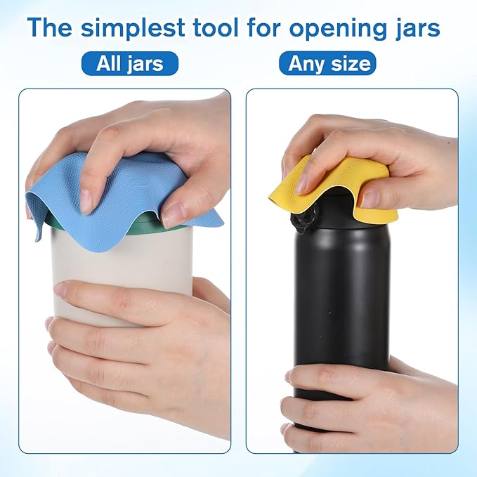 12Pcs Jar Opener Gripper, Jar Openers Gripper Pads, Rubber Jars Opener Kitchen Gadgets Cap Jars Openers, Grippers for Opening Ja rs for Seniors Kitchen Coasters Tool(Style A)