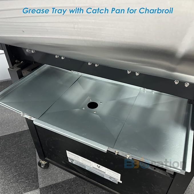Grease Tray with Catch Pan for Charbroil Performance 463332718 463243519 463335517 463347017 463376018P2, Drip Pan for Charbroil Grease Tray Replacement