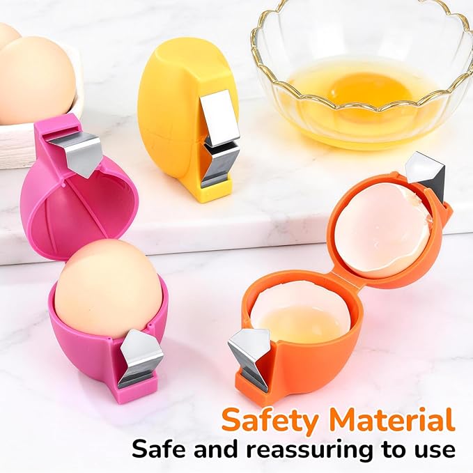 3Pcs Egg Shell Opener,Egg Separator Egg Cracker Egg Peeler for Raw Eggs, Hard Boiled Egg Peeler for Cutting Eggs,Quickly Cutting Off Eggs Breaker Gadgets for Cooking Bakery Kitchen Use (3PCS)
