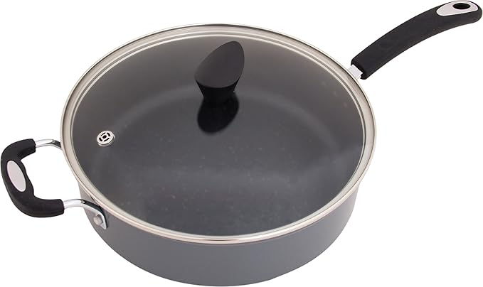 The Stone Earth All-In-One Sauce Pan by Ozeri -- 100% APEO, GenX, PFBS, PFOS, PFOA, NMP and NEP-Free German-Made Coating
