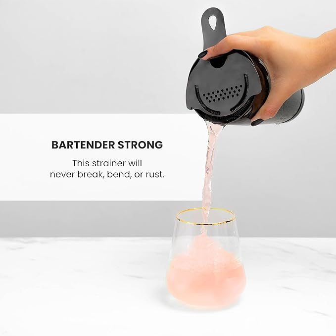 A Bar Above Hawthorne Strainer for Cocktails, Bar Strainer Cocktail, High-Density Spring, Mirrored Stainless Steel Finish, Drink Strainer, Cocktail Strainer for Boston Shakers & Mixing Glasses, 6 Pack