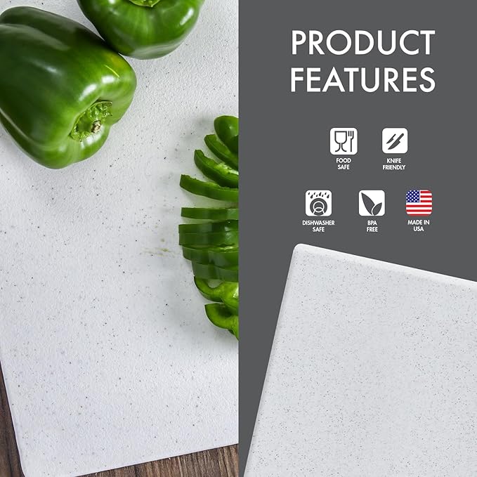 Dexas Superboard Reversible Pastry Board, 14 x 17 Inches, Granite Color - Dishwasher Safe, Ideal for Baking and Food Prep