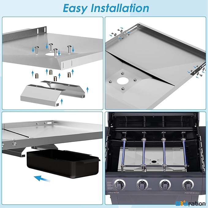Grease Tray with Catch Pan for Charbroil Performance 463332718 463243519 463335517 463347017 463376018P2, Drip Pan for Charbroil Grease Tray Replacement