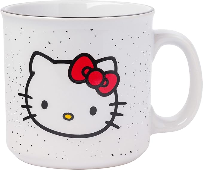 Silver Buffalo Sanrio Hello Kitty Ceramic Camper Mug, 20 Ounces