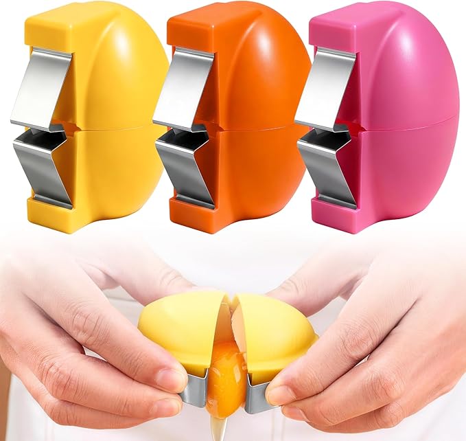 3Pcs Egg Shell Opener,Egg Separator Egg Cracker Egg Peeler for Raw Eggs, Hard Boiled Egg Peeler for Cutting Eggs,Quickly Cutting Off Eggs Breaker Gadgets for Cooking Bakery Kitchen Use (3PCS)