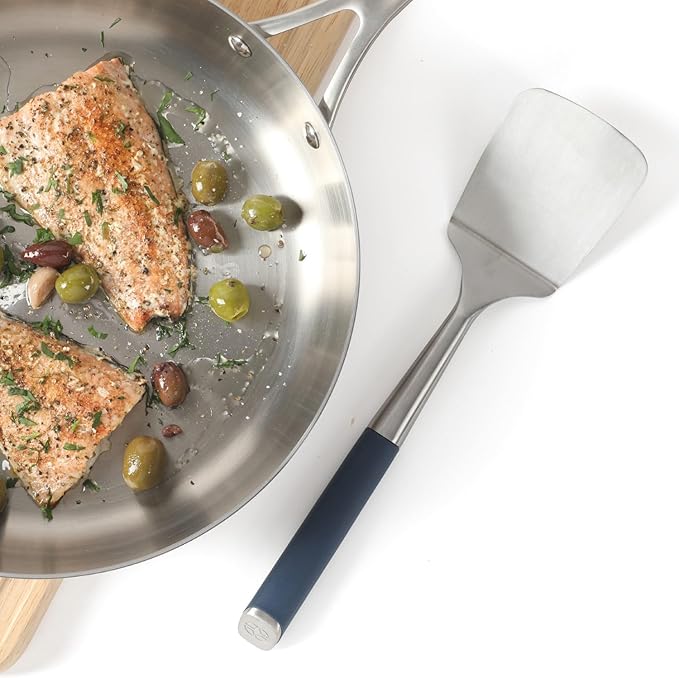 Calphalon Edge Stainless Steel Turner - Navy Blue