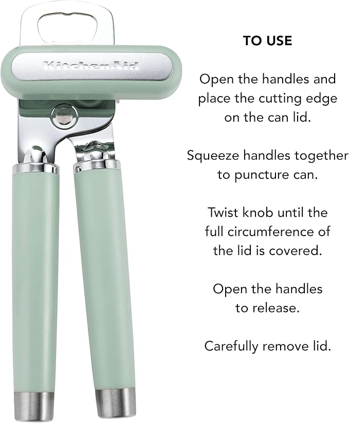 KitchenAid Gourmet Multifunction Can Opener/Bottle Opener, 8.36-Inch, Pistachio
