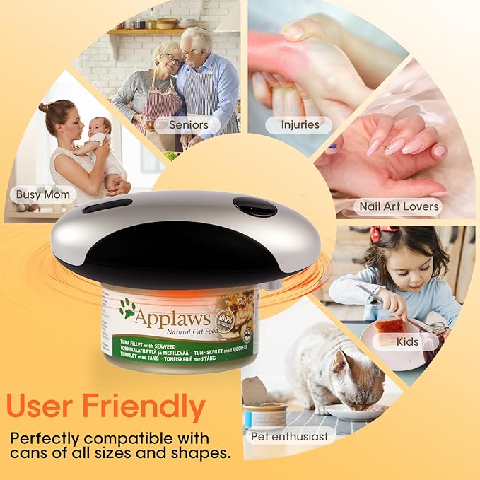 Electric Can Openers in 2026: Automatic Can Opener Electric with Rechargeable. The Can Opener Creates A Smooth Edge, Making It The Best Gift for Seniors And Kids. (Gray)