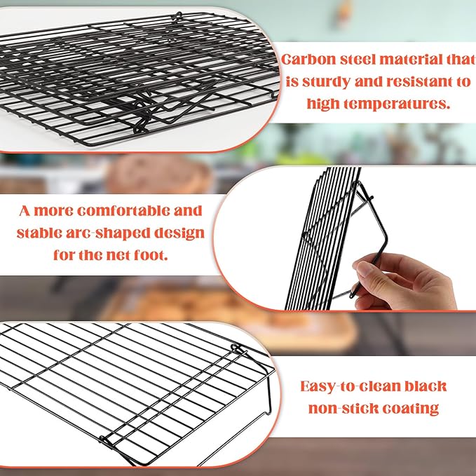 Cooling Rack, 1 Pack 3-Tier Stackable Cooling Rack Baking Rack For Oven Cooking Wire Rack For Baking Sheet, Baking Rack Cooling Rack Baking For Pies, Cookies, Pastries, Cooking And Baking