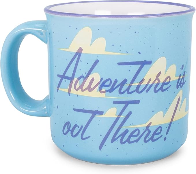 Disney Pixar UP Adventure Is Out There 20-Ounce Ceramic Camper Mug | BPA-Free Travel Coffee Cup For Espresso, Caffeine, Cocoa | Home & Kitchen Essentials, Cute Gifts and Collectibles
