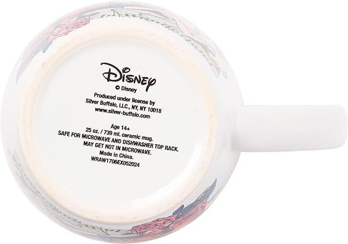 Silver Buffalo Disney Alice in Wonderland Featuring Alice and the Cheshire Cat Ceramic Mug, 25 Ounces