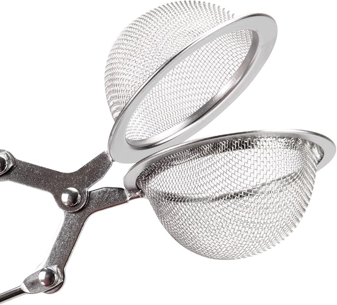 Tea Strainers for Loose Tea, JEXCULL 4 Pack Tea Infuser with Handle Fine Mesh Tea Ball Filter Tea Diffusers Steeper for Loose Leaf Tea, Spices, Seasonings