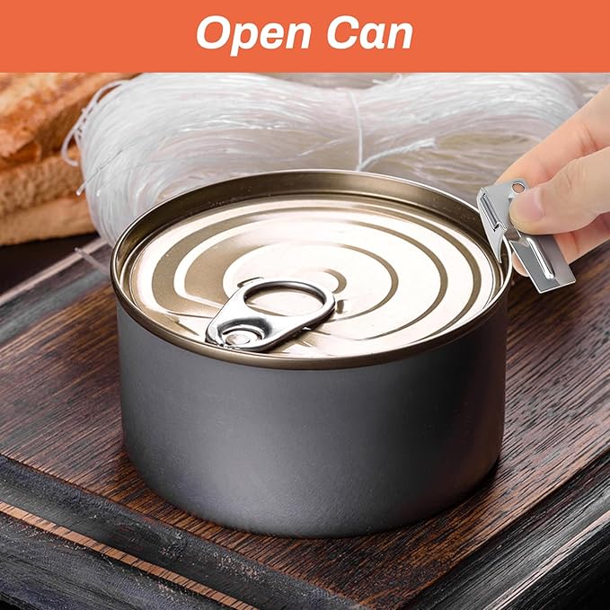12 Pieces Military Style Can Openers with Key Rings, Anglecai P-38 Military Camping Can Openers Stainless Steel Army Survival Cans Opener Portable Cans Opener for Traveling (Style 4 (P38))