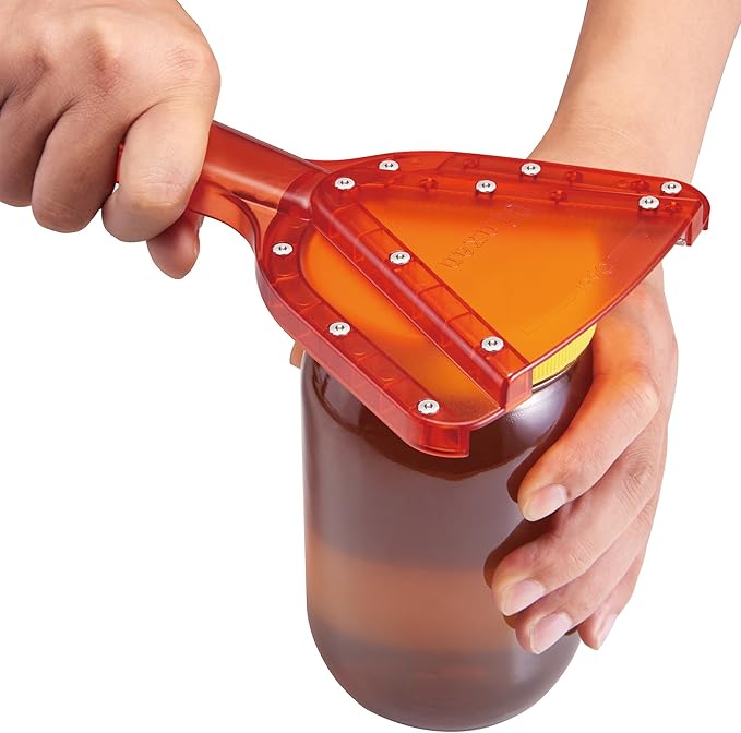 Jar Opener for Weak Hand & Seniors with Arthritis,Easy Twist Off Bottle Caps,Patent | Unique Kitchen Gadgets,Handheld Lid Top Open for Elderly/Women/Men (Transparent)
