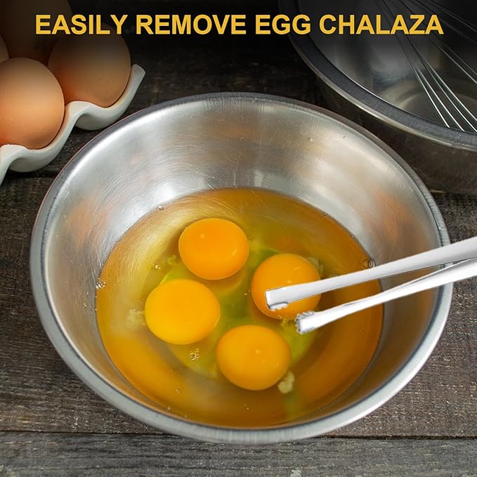 5Pcs Egg Chalaza Removal Tool, Versatile Stainless Steel Remover for Eggs