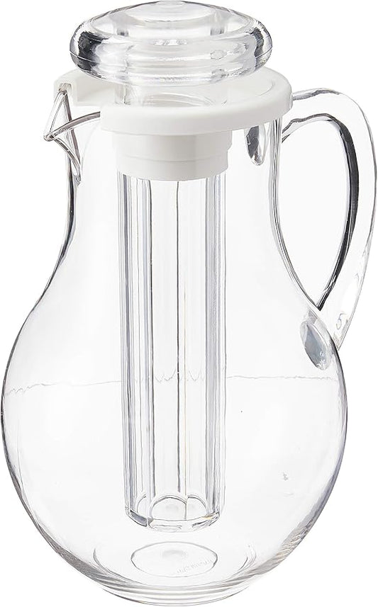Winco 64oz PC Pitcher w/Ice Tube Core
