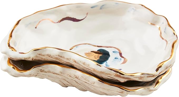 Mud Pie Oyster Tidbit Set; 3 1/2" x 5"