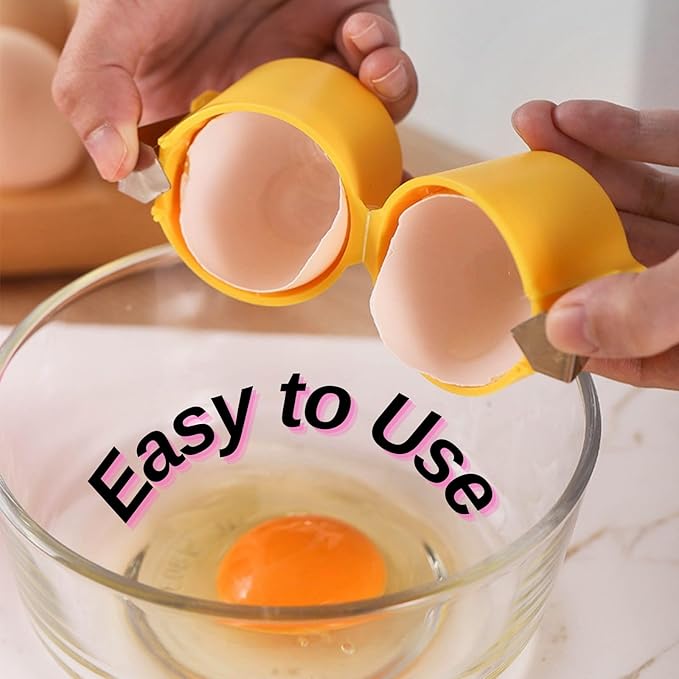 3PCS Egg Shell Opener, New Egg Cracker Tool, Hard Boiled Egg Peeler, Egg Separator for Raw Eggs, Multifunctional Egg Cutter for Cooking Camping Kitchen Gadgets