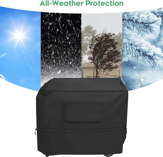 Heavy Duty 600D Outdoor Wok Station Cover compatible with Cuisinart Wok Station CGG-1265，Waterproof, UV and Fade Resistant, Black