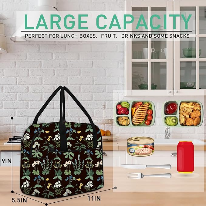 VLM Lunch Bag,Lunch Box for Women Men,Reusable Insulated Lunch Tote,Small Leakproof Cute Lunch Cooler with High Capacity for Work,Picnic,Camping