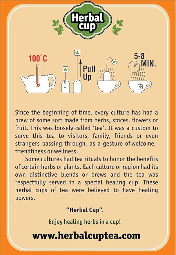 Herbal Cup Ayurveda Turmeric Tea, Organic Cinnamon Moringa, No Caffeine Herbal Supplement (16 Count, Pack of 3)