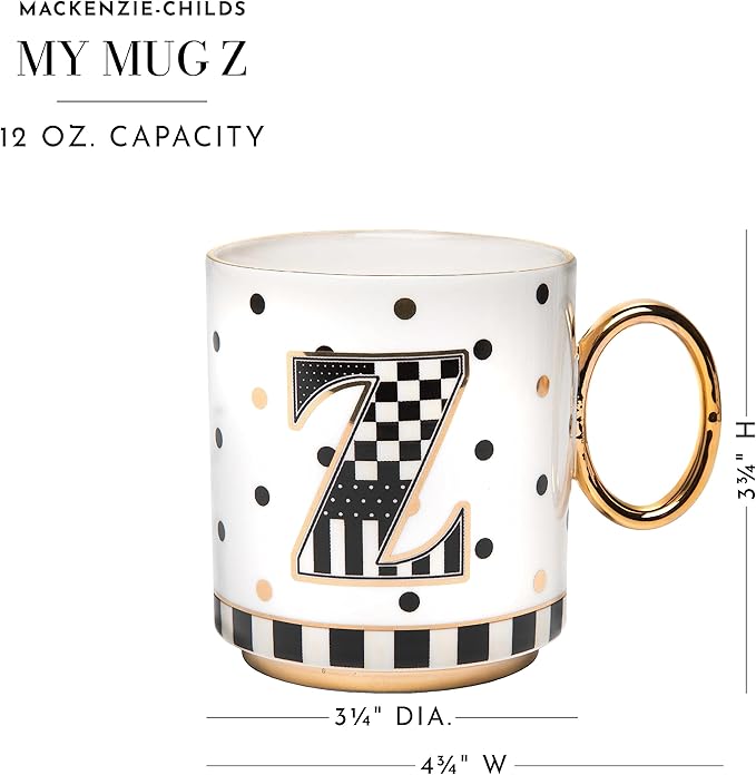 MACKENZIE-CHILDS My Mug, Decorative Ceramic Coffee Mug with Handle, Z