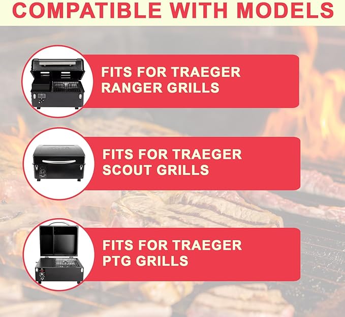 30-Pack BAC459 Grease Bucket Liner for Traeger Ranger, Scout, PTG Drip Tray Liner Accessories, Traeger Scout Drip Bucket Liner, Traeger PTG Drip Pan Liners, Traeger Drip Tray Liner Ranger Accessories