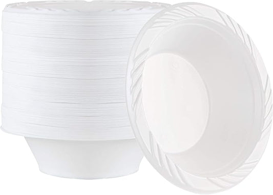 800 Count Disposable 12 ounce White Plastic Soup Bowls