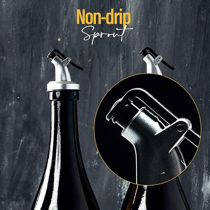Glass Olive Oil Dispenser Set, Vinegar, Oil Dispencer, Oil Bottles for Kitchen, Pomegranate Syrup Dispencer, Vinegar Bottle (750ml/25oz) (1 Piece Classic)