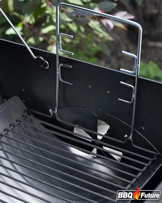 MixRBBQ 27 inch Ash pan for Chargriller 1224 1324 2121 2222 2727 2828 2929 Charcoal Grill, Fire Grate Replacement Part with 2pcs Fire Grate Hanger, Porcelain-coated Steel 27" Drip Pan