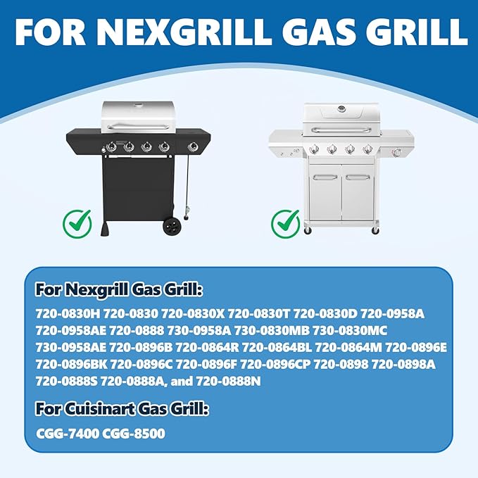 SafBbcue Grill Drip Pan for Nexgrill 720-0830H 720-0830D 720-0888S 720-0898 Grease Tray Replacement Parts, Grease Catcher for Home Depot Nexgrill 720-0882A 720-0925P Cuisinart CGG-7400 with Liners
