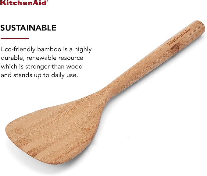 KitchenAid Universal Bamboo Short Turner, One size, Wood