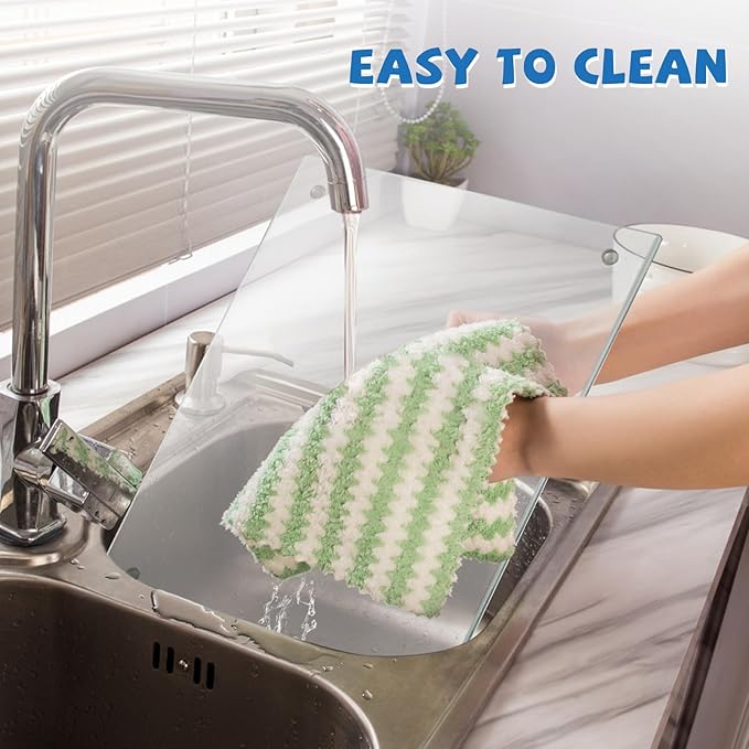 Glass Cutting Board,Clear Tempered Glass for Kitchen 1 Pcs (16"x20"),Clear Countertop with Rubber Feet,Non-Slip,Durable Shatter Resistant,Dishwasher Safe,Scratch Resistant,Heat Resistant