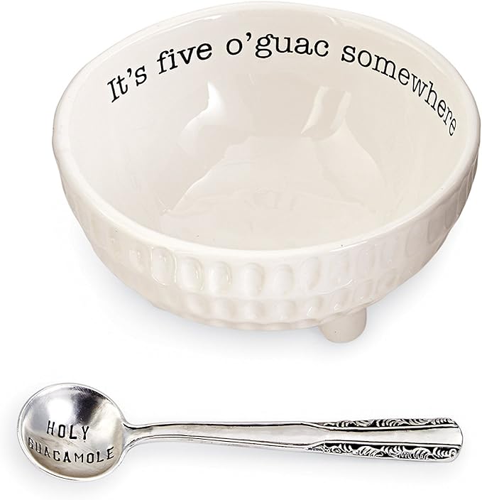 Mud Pie Circa Guacamole and Salsa Serving Dish Sets (Five O'Guac)