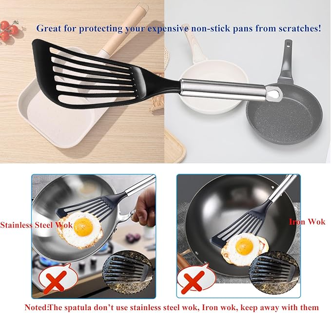 Tenta Kitchen Flexible Fish Turner Spatula, for Fish/Egg/Meat/Dumpling Frying