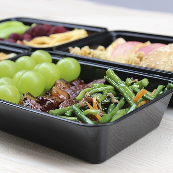 Enther Meal Prep Containers Single Lids, Food Storage Bento BPA Free | Stackable | Reusable Lunch Boxes, Microwave/Dishwasher, Freezer Safe,Portion Control (28 oz), 20 Pack 1 Compartment