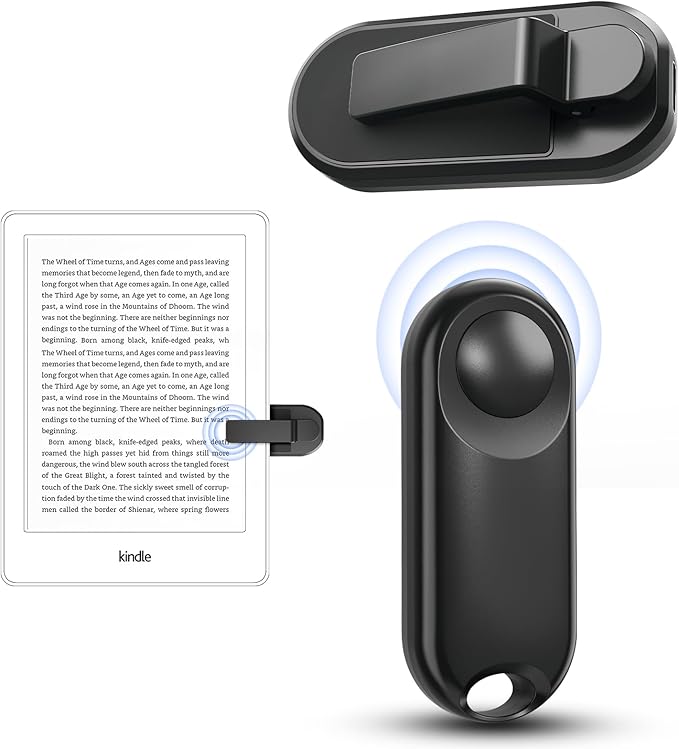 Page Turner for Kindle Remote Control Page Turner Clicker for Kindle Paperwhite Oasis Kobo eReaders Reading Novels Kindle Accessories eBook Accessories with Storage Sleeves