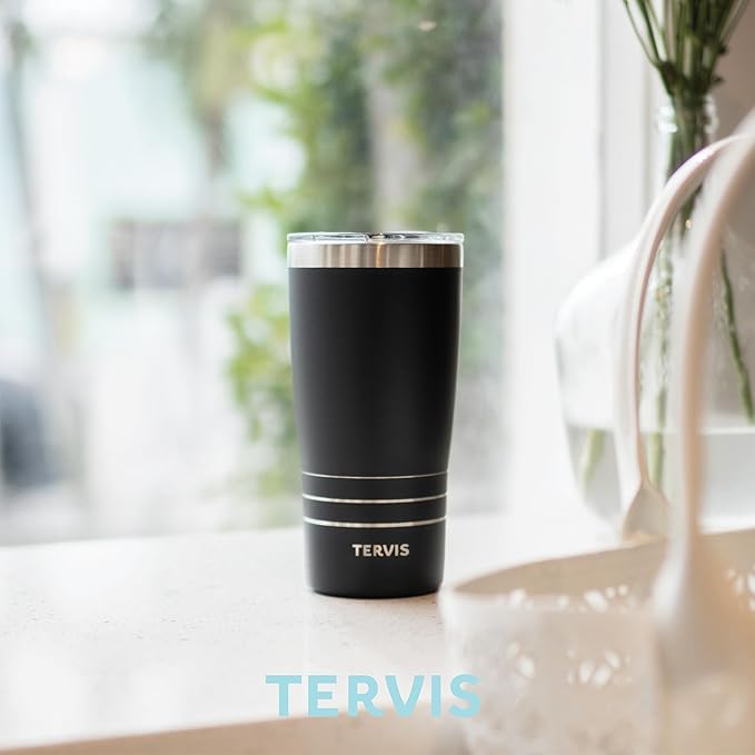 Tervis Traveler Inkreel - Fluid Pink Triple Walled Insulated Tumbler Travel Cup Keeps Drinks Cold & Hot, 20oz, Stainless Steel